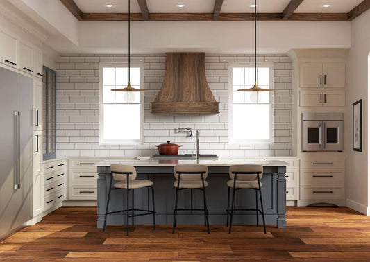 Fabwuwood curved Artisan wood hood in Walnut