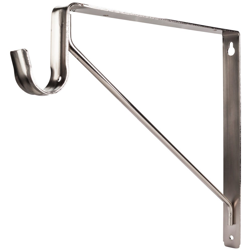 Shelf Bracket with Rod Support for 1-5/16" Round Closet Rods