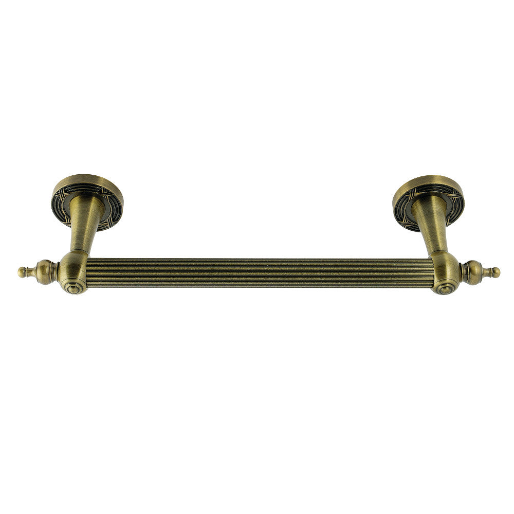 Templeton 12" Brass Decorative Grab Bar in Antique Brass
