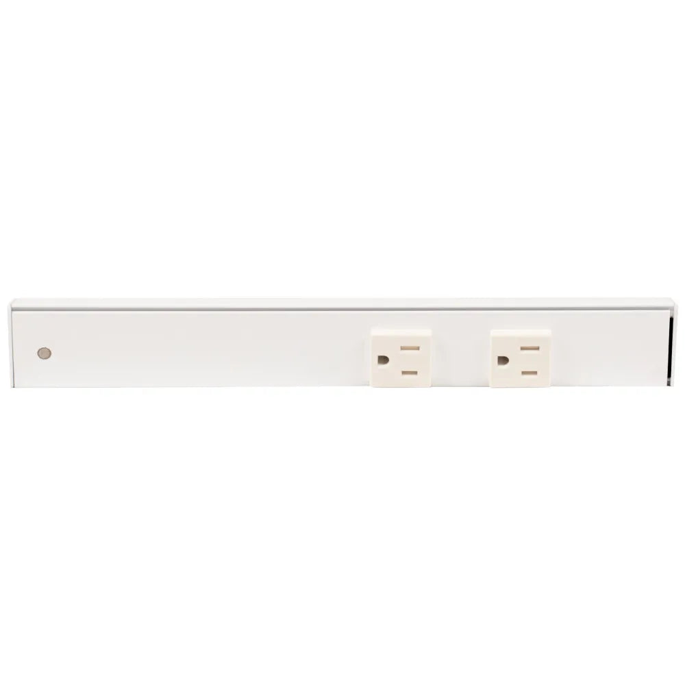 Slim Angle Under Cabinet Outlet Power Strip | White Finish