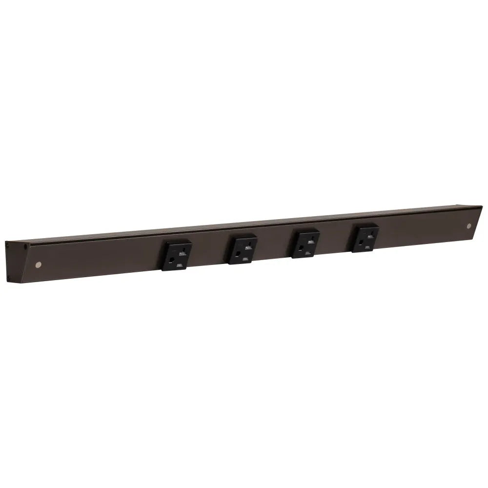 Slim Angle Under Cabinet Outlet Power Strip | Bronze Finish