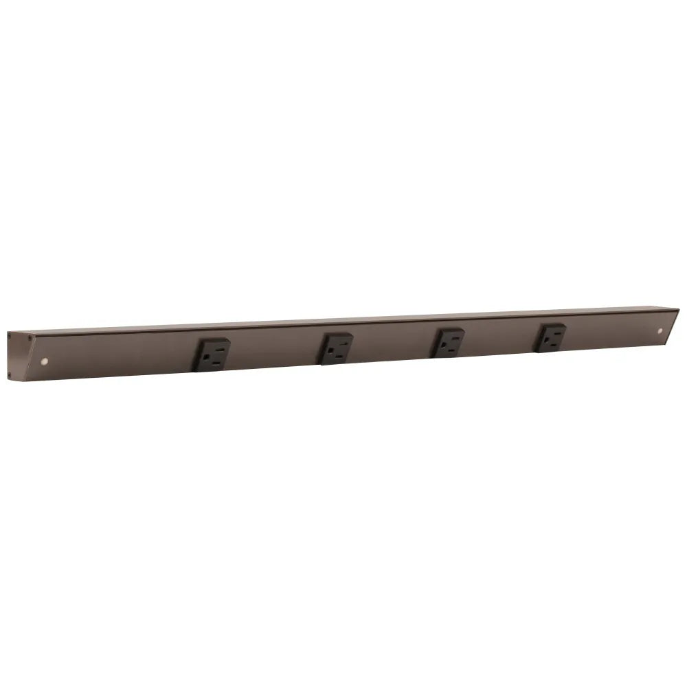 Slim Angle Under Cabinet Outlet Power Strip | Bronze Finish