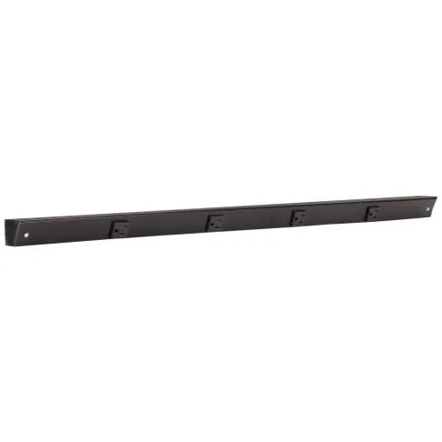 Slim Angle Under Cabinet Outlet Power Strip | Black Finish