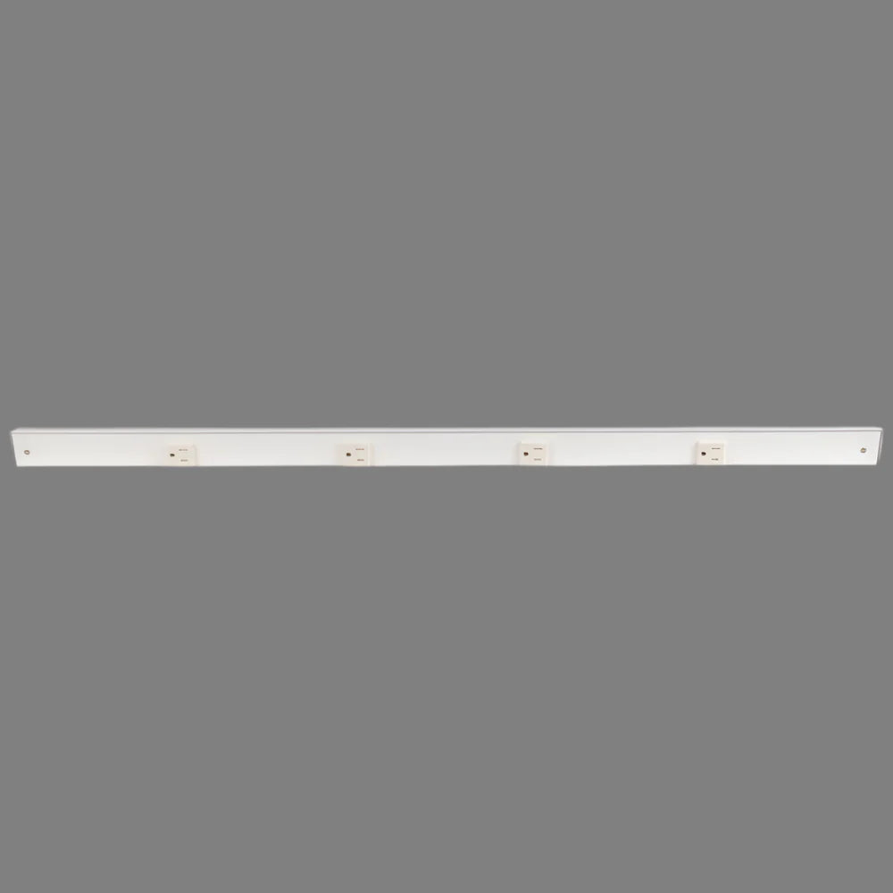 Slim Angle Under Cabinet Outlet Power Strip | White Finish