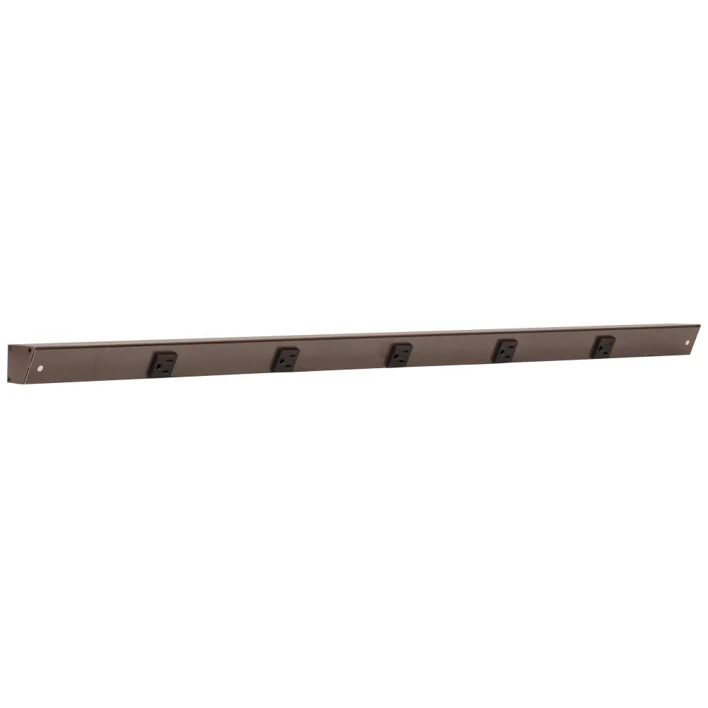 Slim Angle Under Cabinet Outlet Power Strip | Bronze Finish