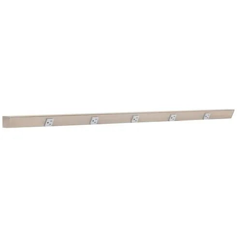 Slim Angle Under Cabinet Outlet Power Strip | Satin Nickel Finish