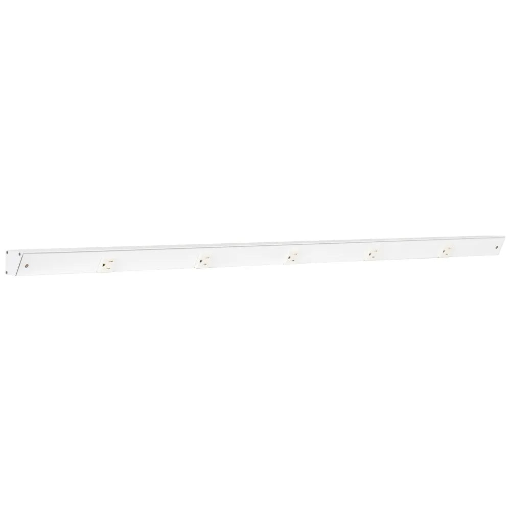 Slim Angle Under Cabinet Outlet Power Strip | White Finish
