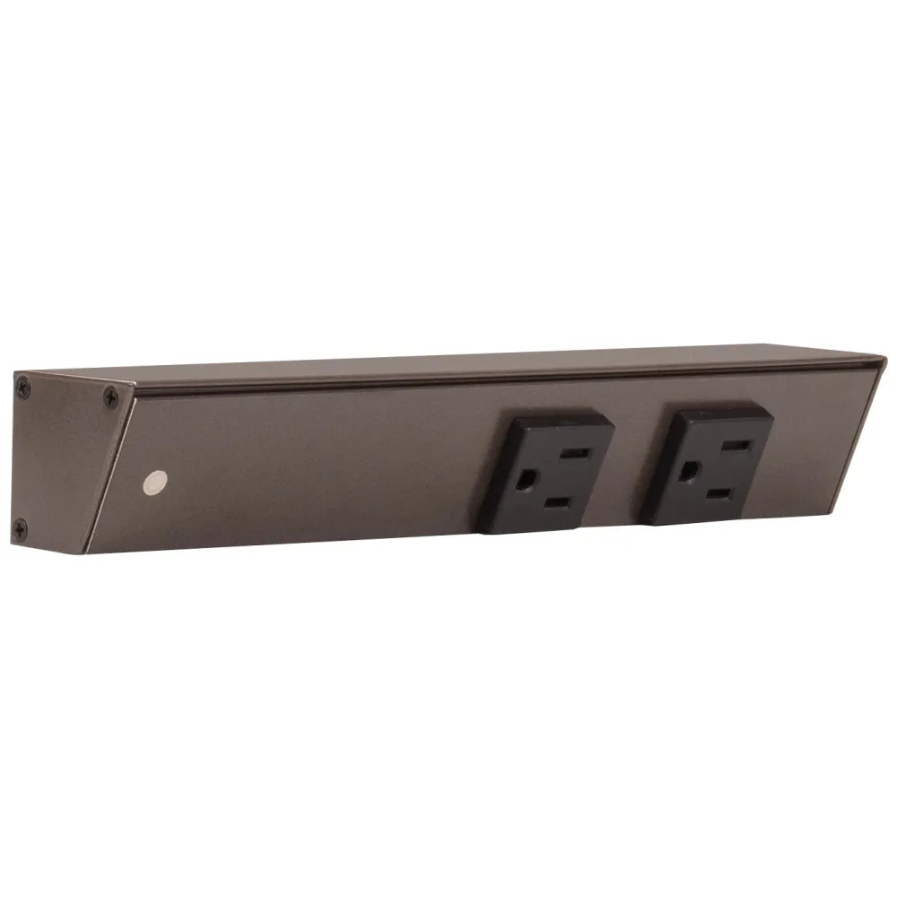 9" Slim Angle Under Cabinet Two Outlet Power Strip
