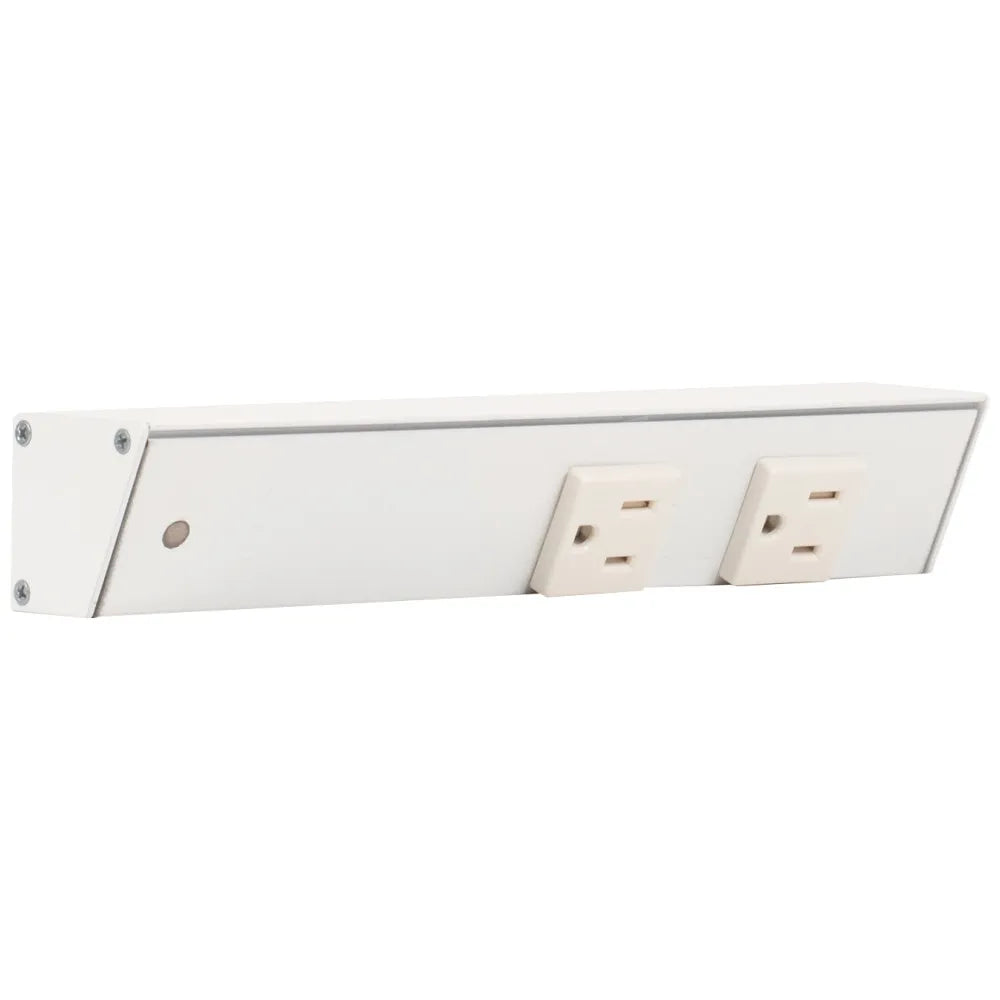 9" Slim Angle Under Cabinet Two Outlet Power Strip