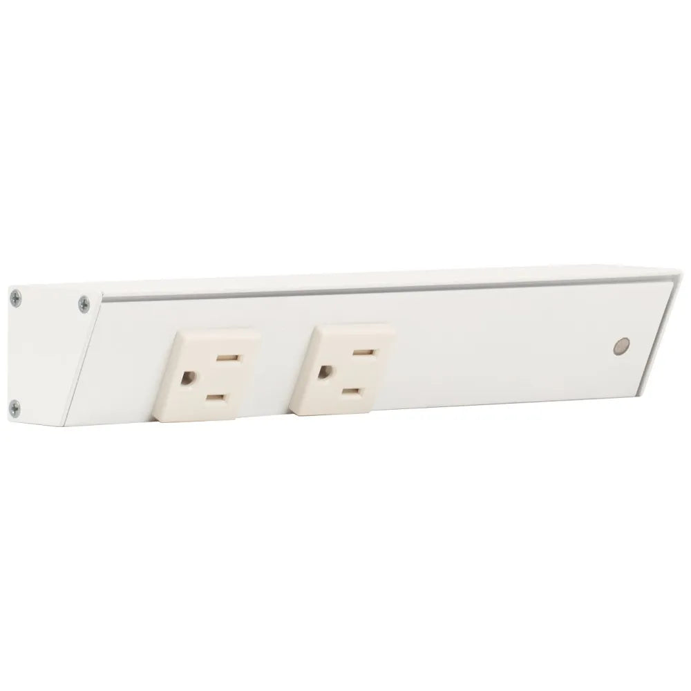 9" Slim Angle Under Cabinet Two Outlet Power Strip