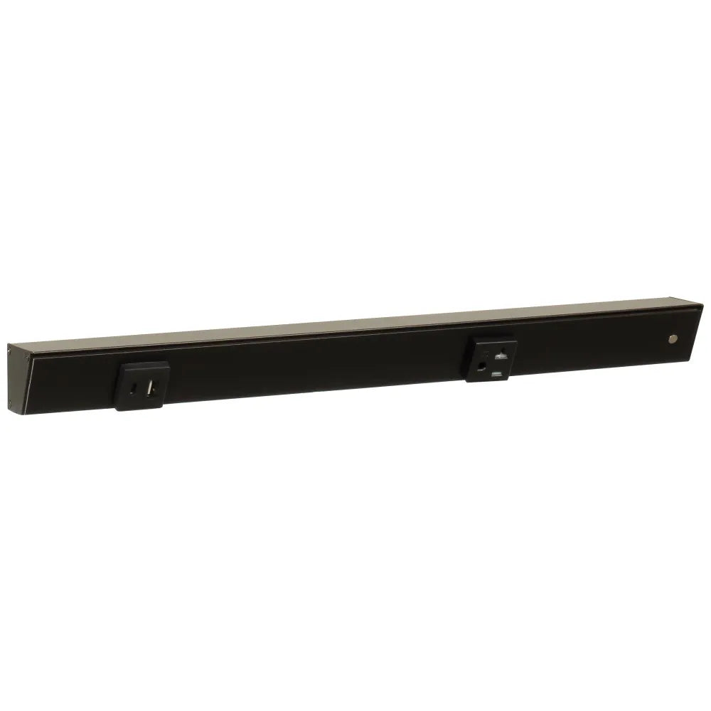 Under Cabinet Power Strip with USB Port & Outlets | Black Finish