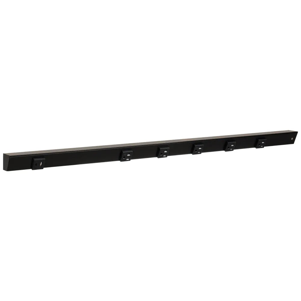 Under Cabinet Power Strip with USB Port & Outlets | Black Finish