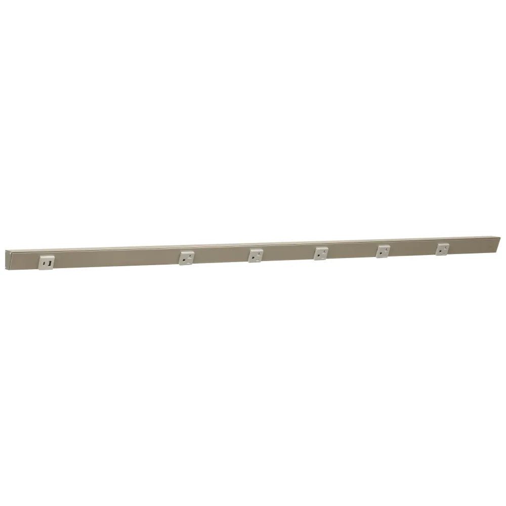 Under Cabinet Power Strip with USB Port & Outlets | Satin Nickel Finish
