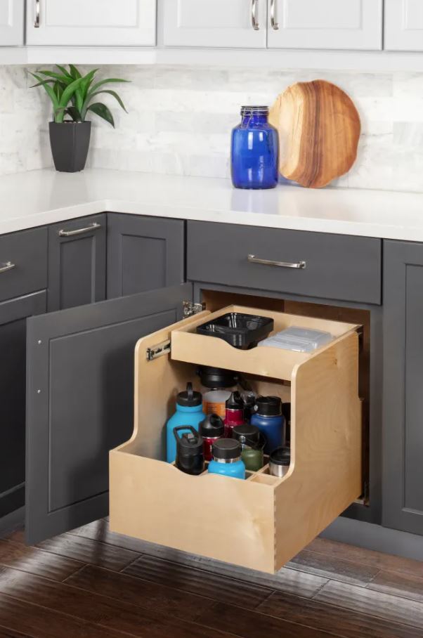 Bottle Organizer Rollout Drawer for Base Cabinets
