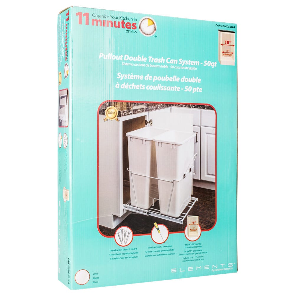 Bottom-Mount Trash Can Pullout