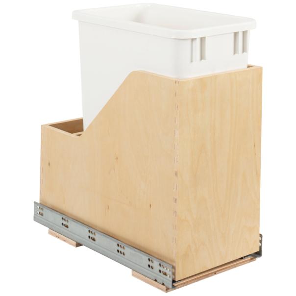 Bottom-Mounted Vanity Trash Can Pullout