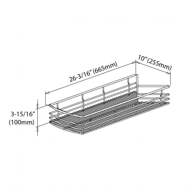 Hardware Resources 30" Diameter "Easy 360 Susan" Chrome Wire Corner Organizer