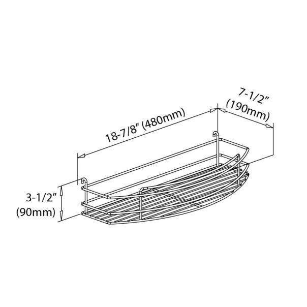 Hardware Resources 30" Diameter "Easy 360 Susan" Chrome Wire Corner Organizer