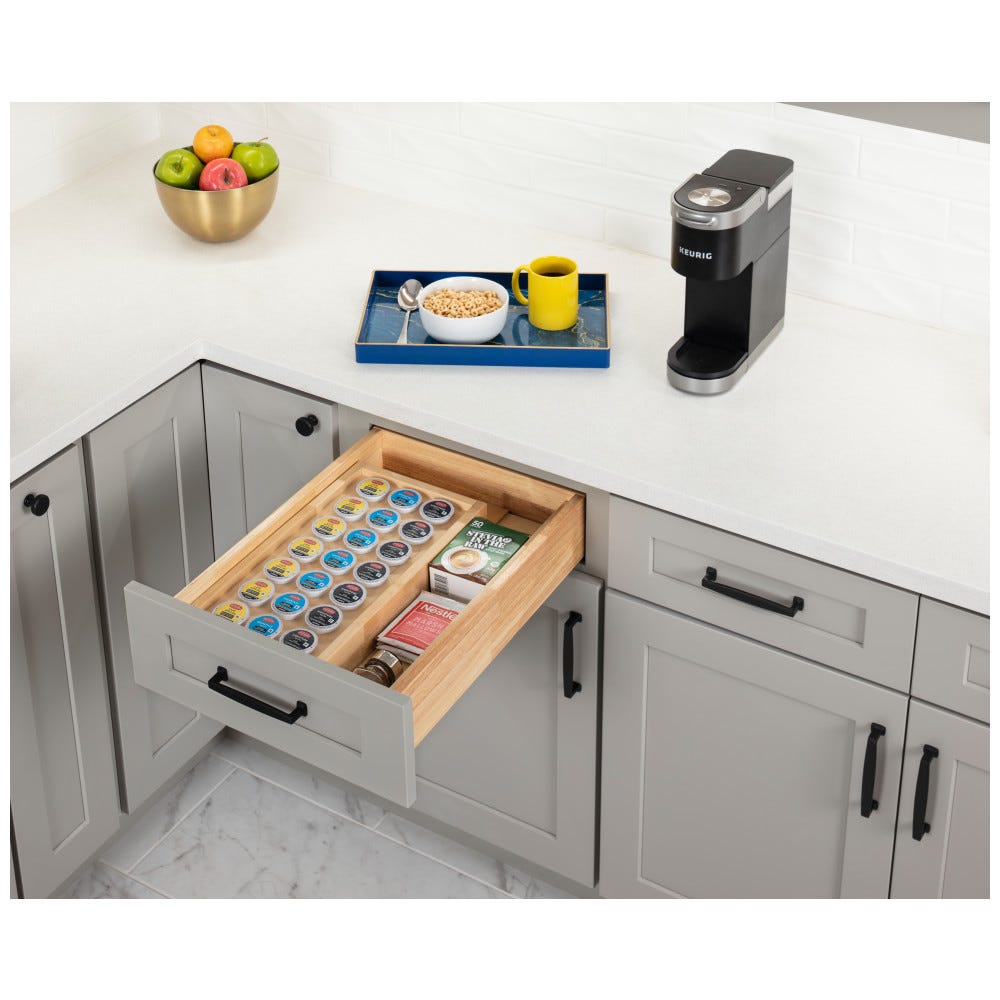 Coffee Red Pod Storage Deluxe Organizer Tray Drawer Insert for Kitchen –