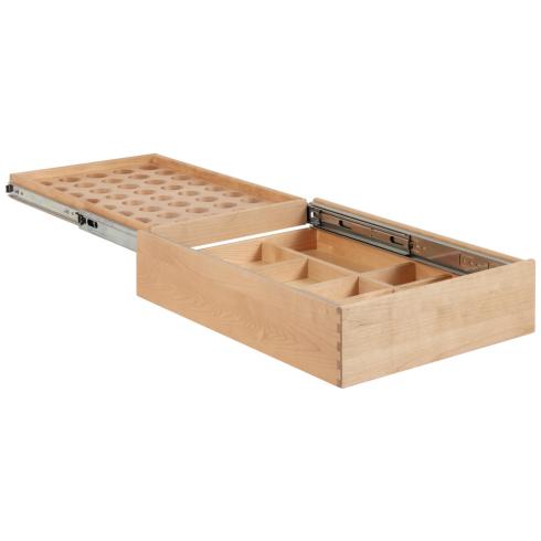 15" double coffee drawer for K-cups and Nespresso Pods