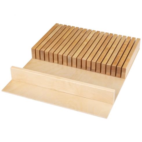 Knife block organizer to be inserted into drawer. KO18-B21. Trimmable