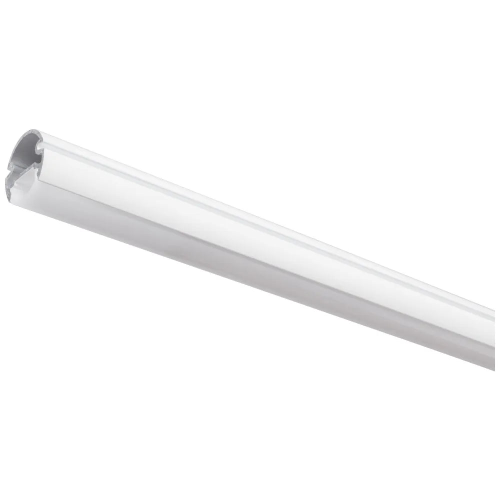 Closet Rod with Integrated LED Light in White