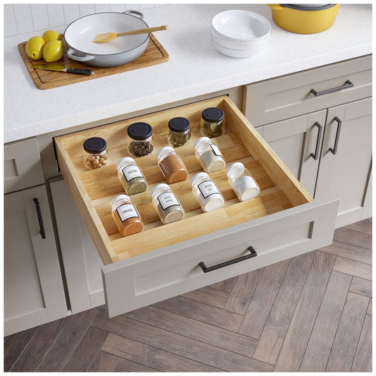 spice tray drawer insert for a 24" cabinet or larger. SPO24-B27