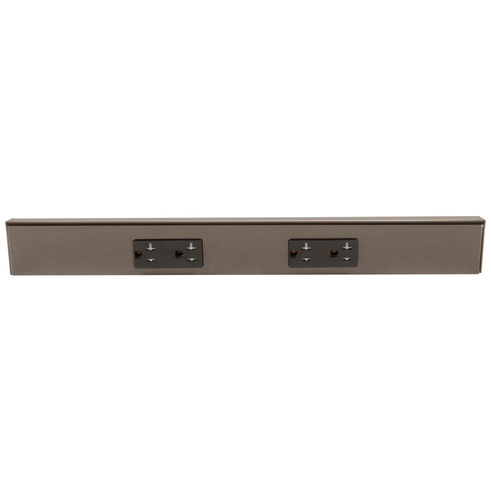 Tamper Resistant Angle Under Cabinet Outlet Power Strip | Bronze Finish
