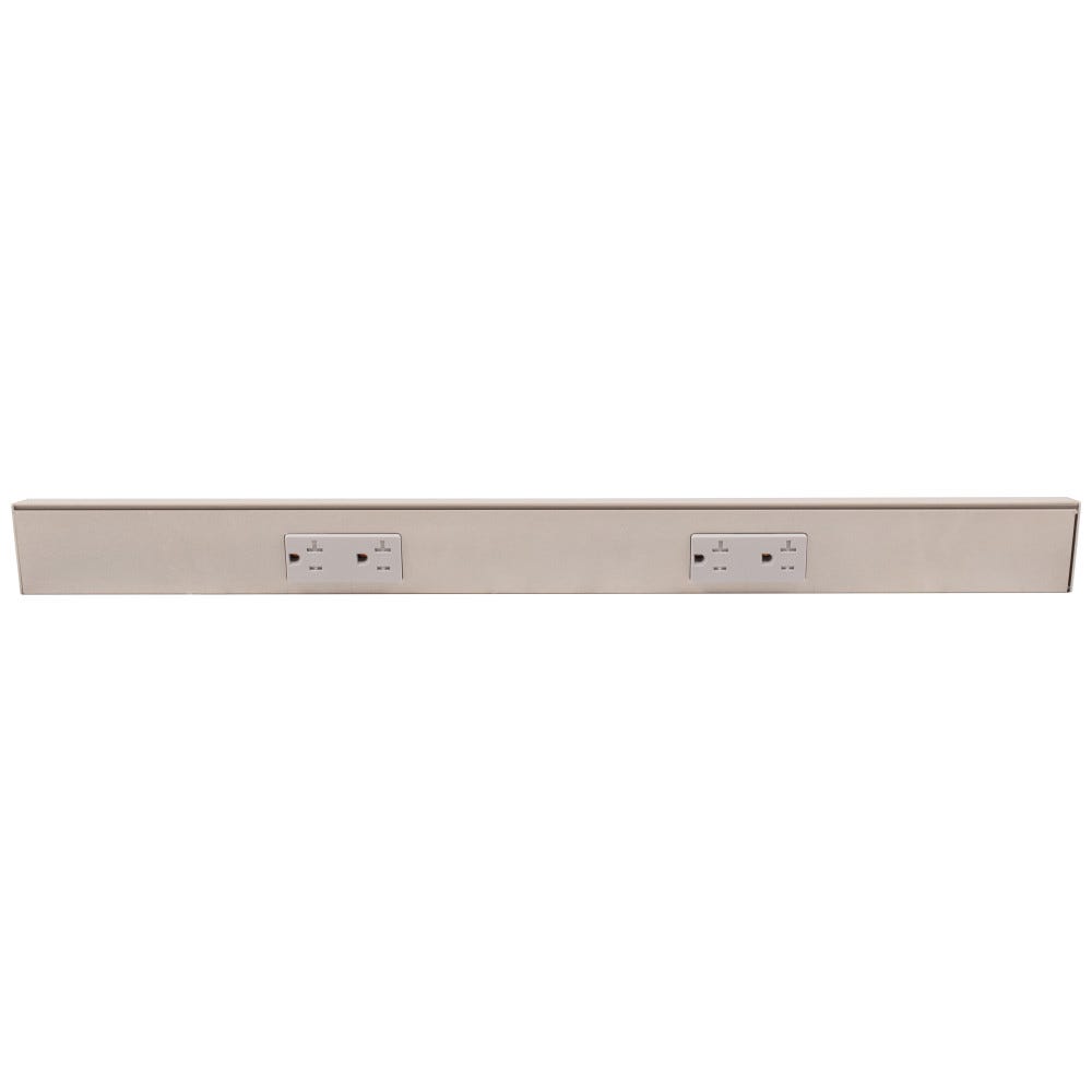 24" Tamper Resistant Two Outlet Under Cabinet Power Strip