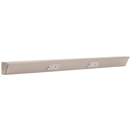 Tamper Resistant Angle Under Cabinet Outlet Power Strip | Satin Nickel Finish