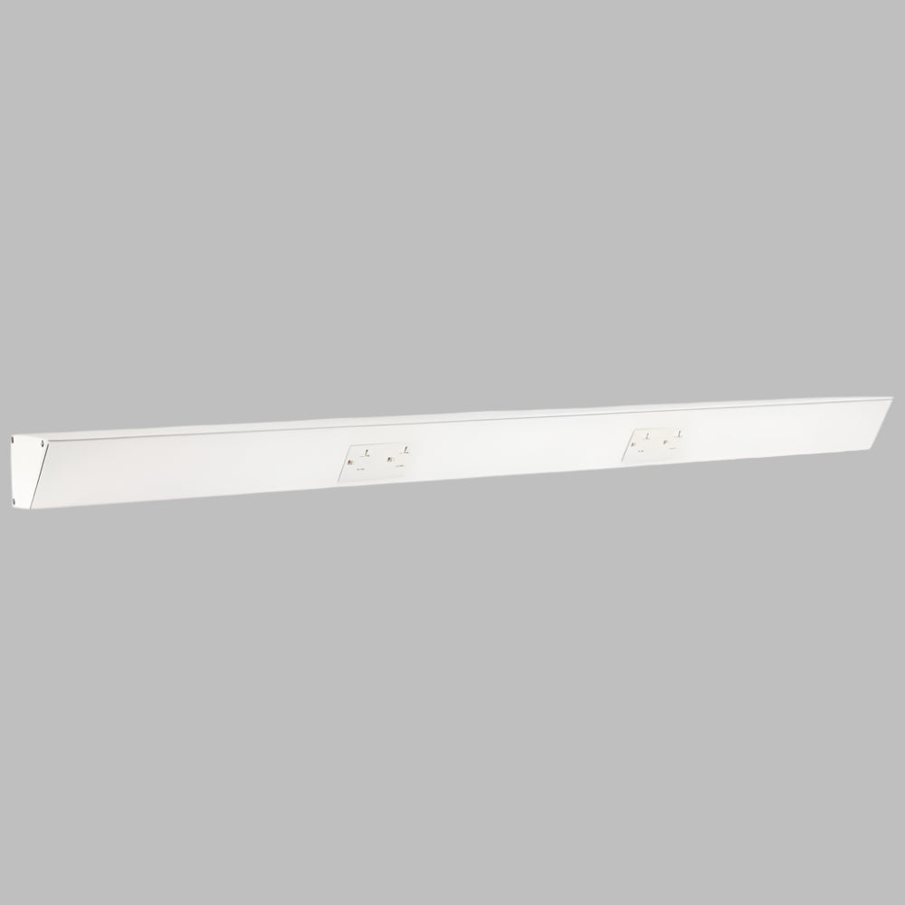 Tamper Resistant Angle Under Cabinet Outlet Power Strip | White Finish