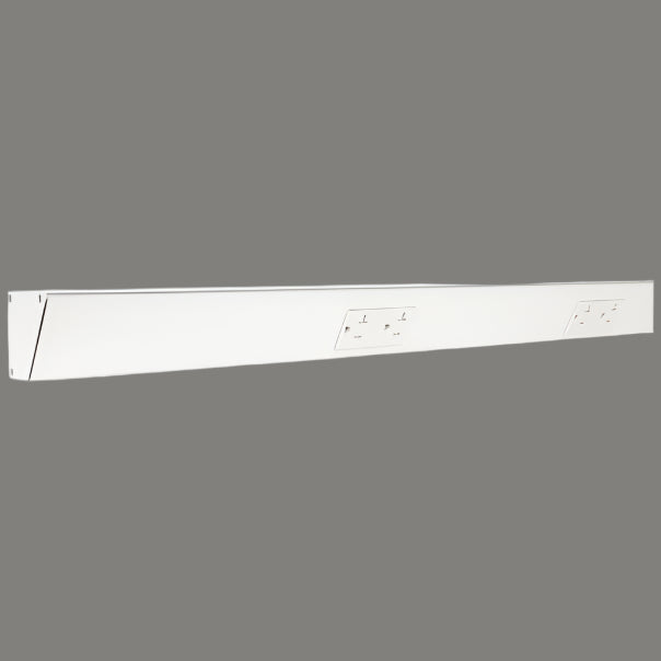 Tamper Resistant Angle Under Cabinet Outlet Power Strip | White Finish