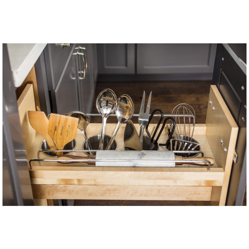 Pullout Utensil Organizer for Base Cabinets