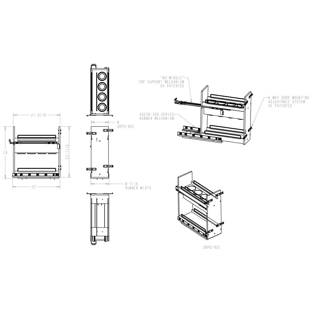 Pullout Utensil Organizer for Base Cabinets