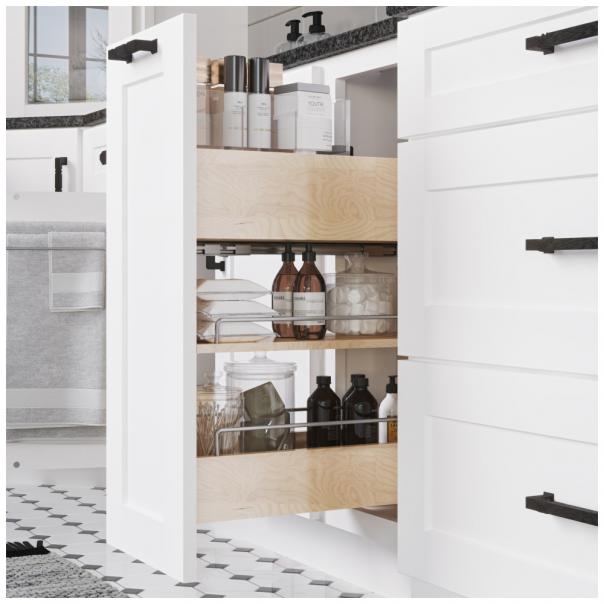 vanity pullout organizer for 12" cabinet in bathroom vanity