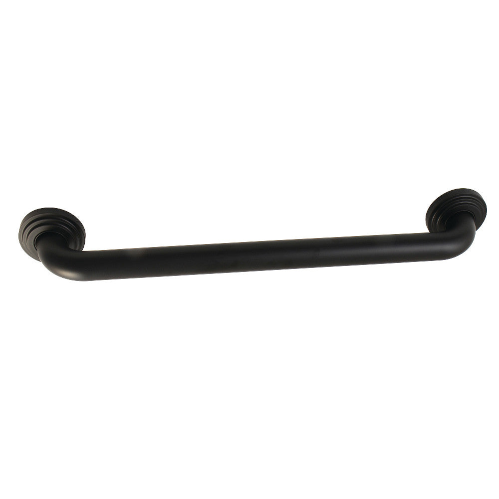 Milano 18" Brass Decorative Grab Bar in Matte Black