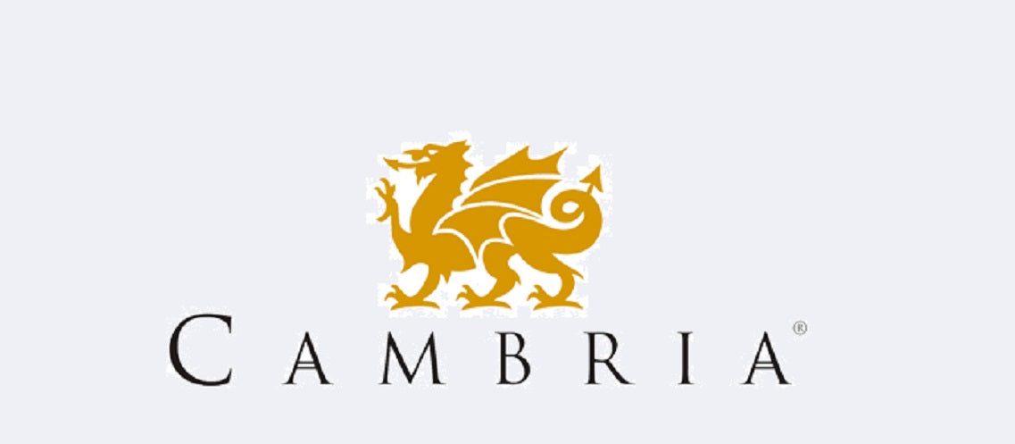 Cambria Surfaces Quartz logo.  Buy Cambria at Wholesale prices at DirectCabinets.com