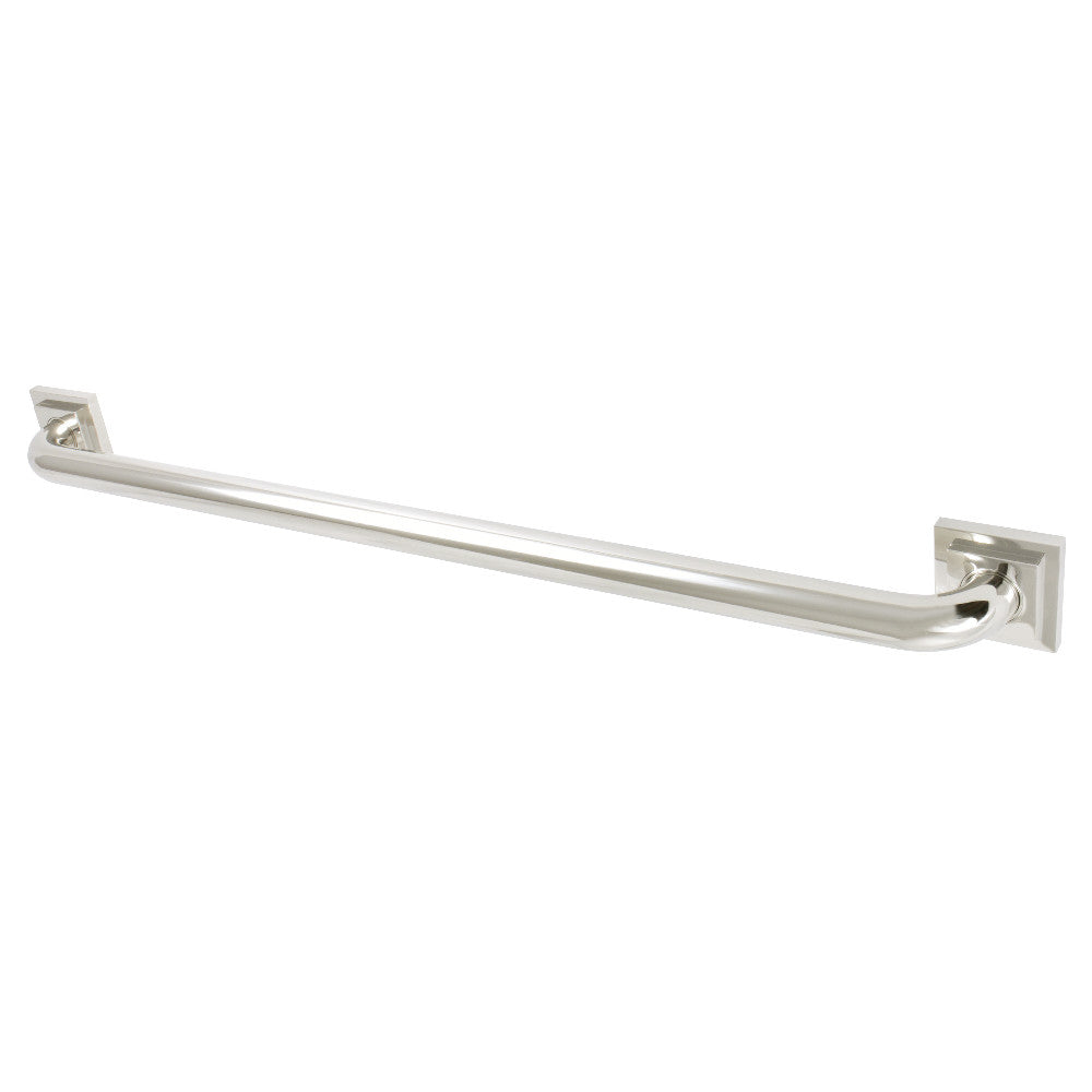 Claremont 30" Brass Decorative Grab Bar in Polished Nickel