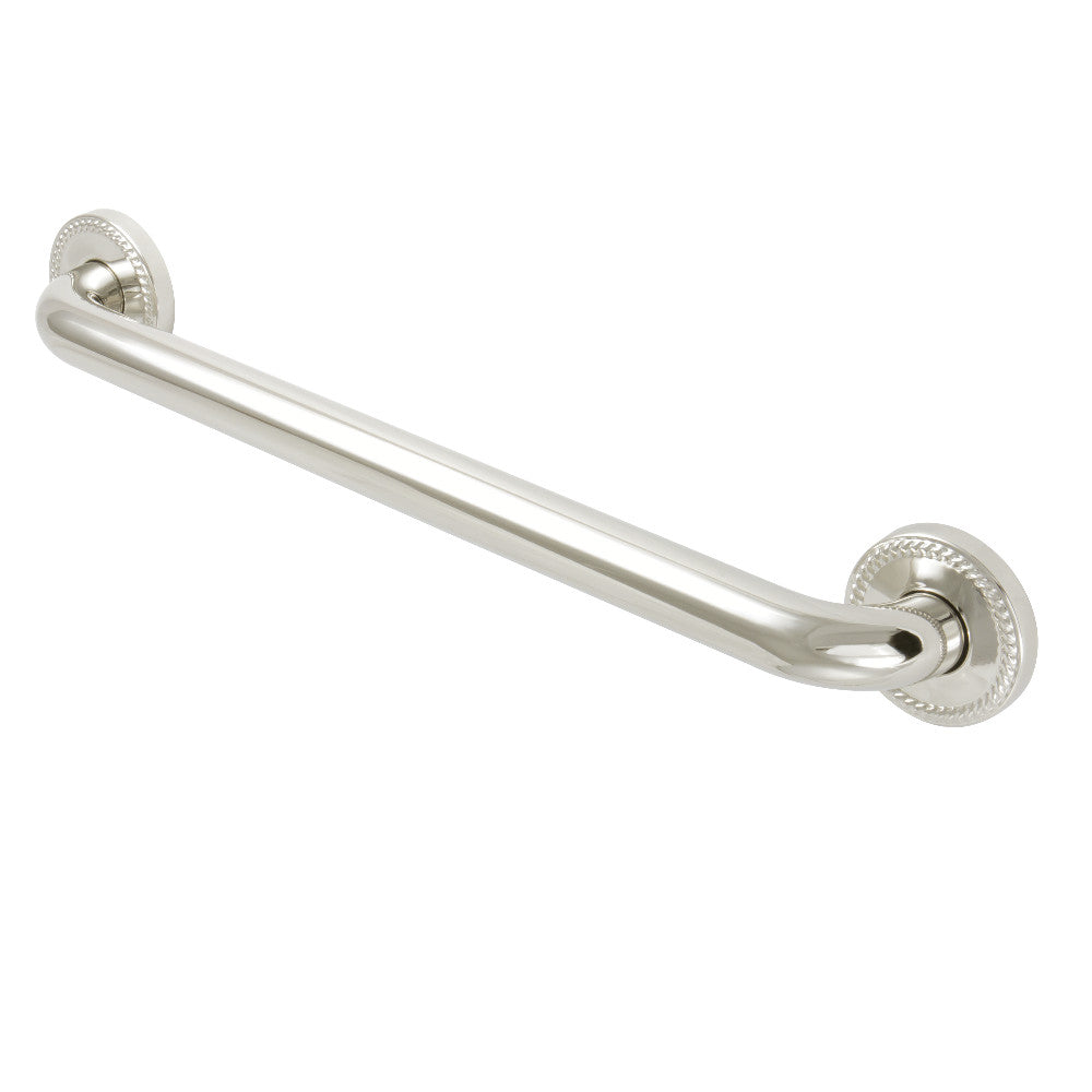Laurel 18" Brass Decorative Grab Bar in Polished Nickel