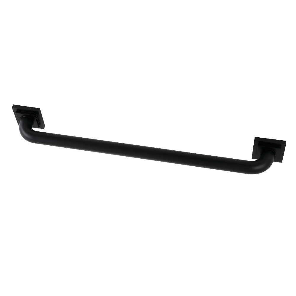 Claremont 24" Brass Decorative Grab Bar in Matte Black