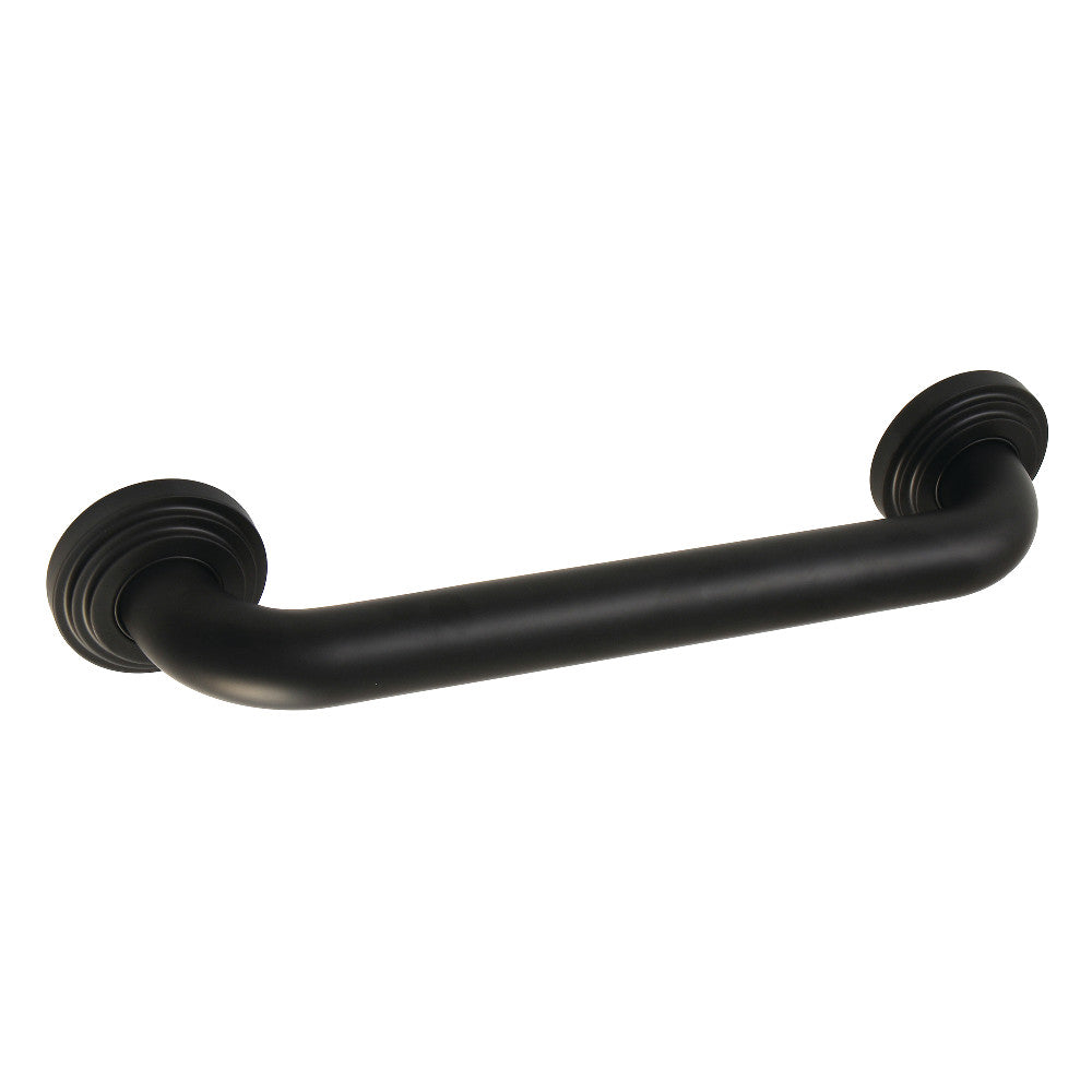 Milano 12" Brass Decorative Grab Bar in Matte Black