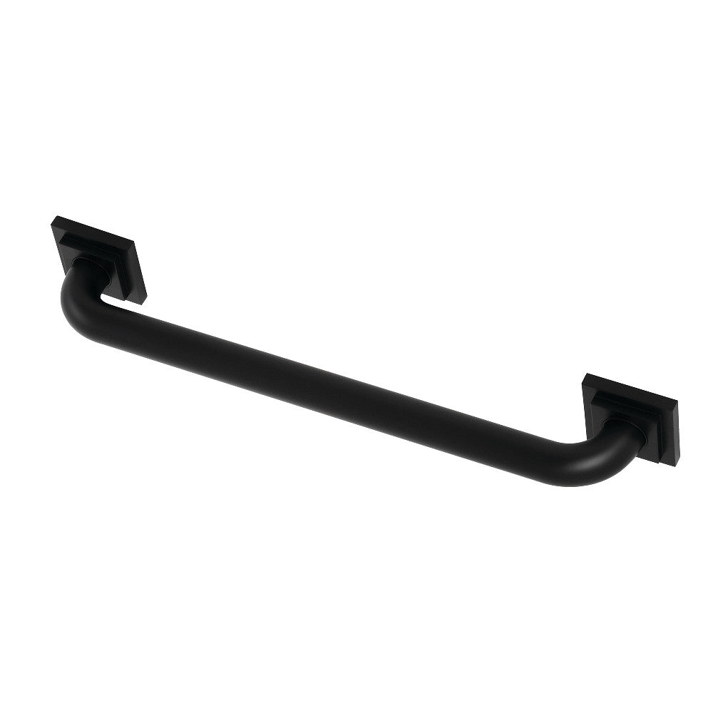 Claremont 18" Brass Decorative Grab Bar in Matte Black