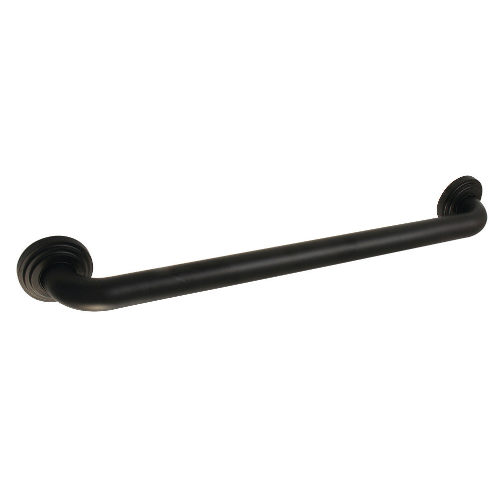 Milano 24" Brass Decorative Grab Bar in Matte Black