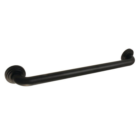 Milano 24" Brass Decorative Grab Bar in Matte Black