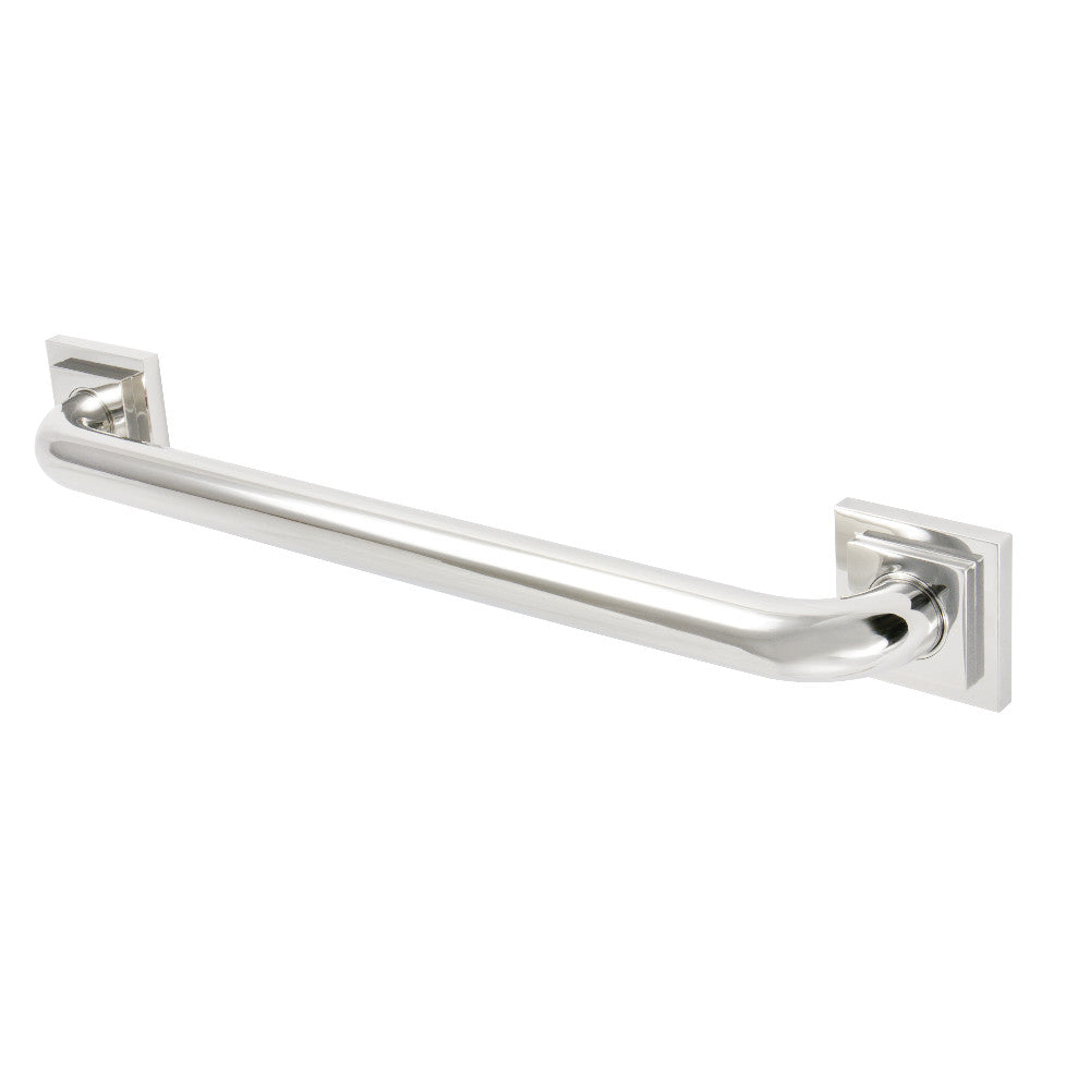 Claremont 18" Brass Decorative Grab Bar in Polished Nickel