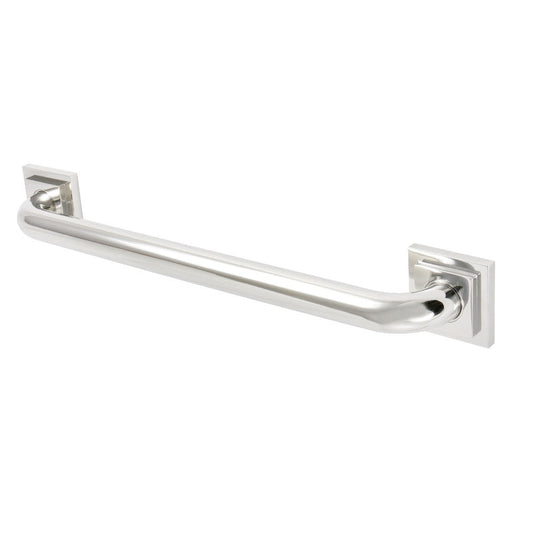 Claremont 18" Brass Decorative Grab Bar in Polished Nickel