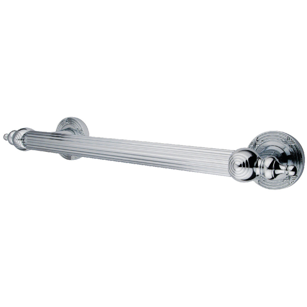 Templeton 12" Brass Decorative Grab Bar in Polished Chrome