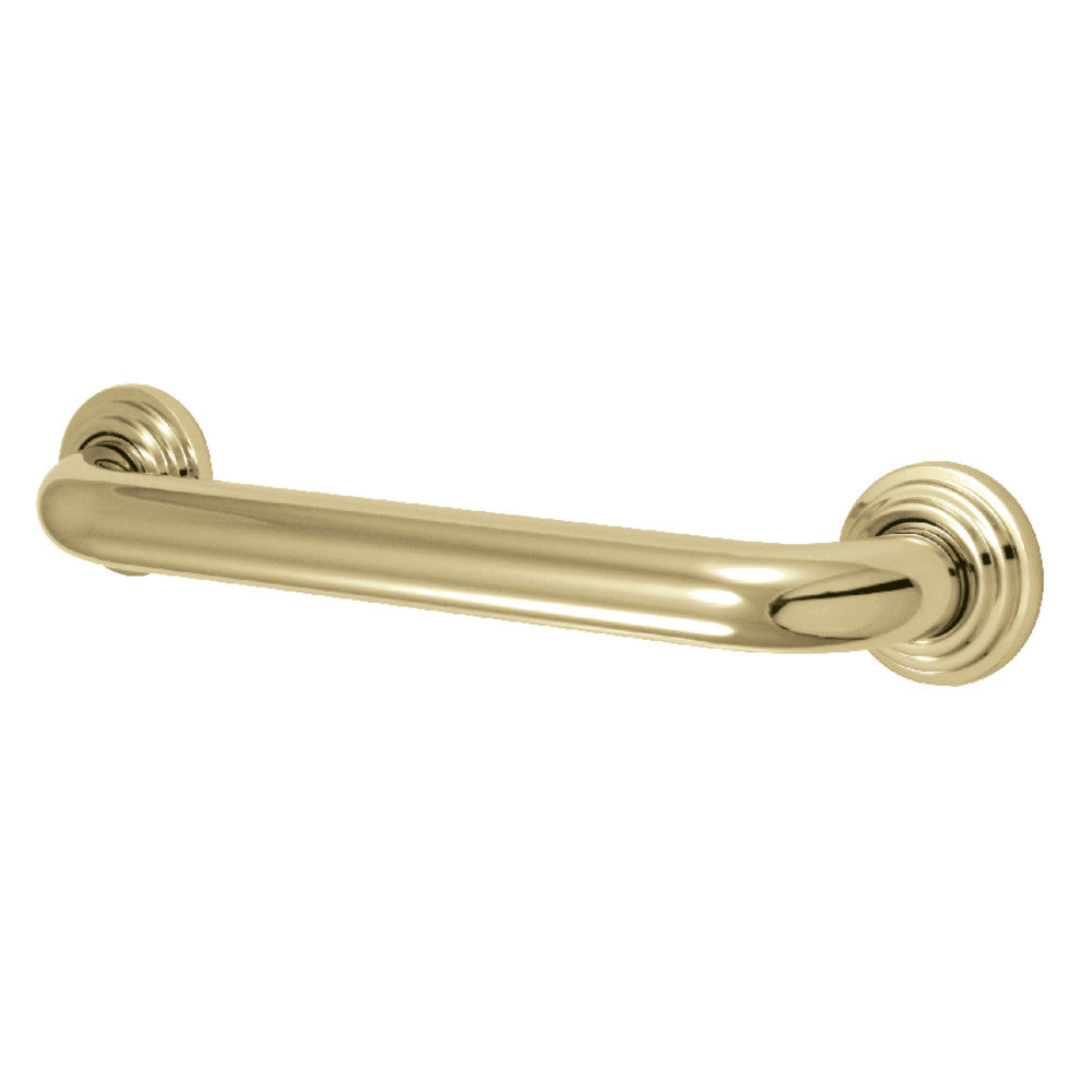 Milano 12" Brass Decorative Grab Bar in Polished Brass