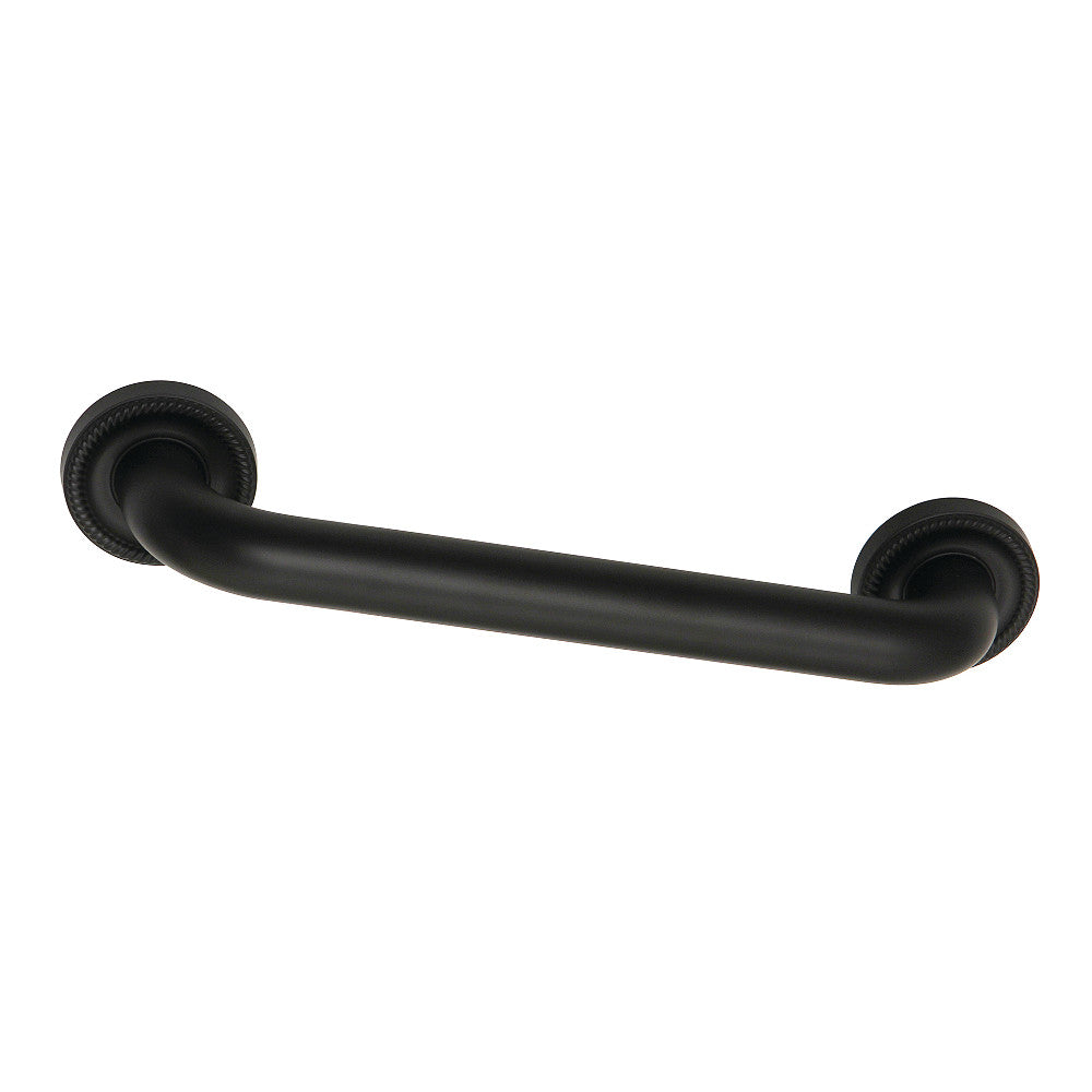 Camelon 12" Brass Decorative Grab Bar in Matte Black