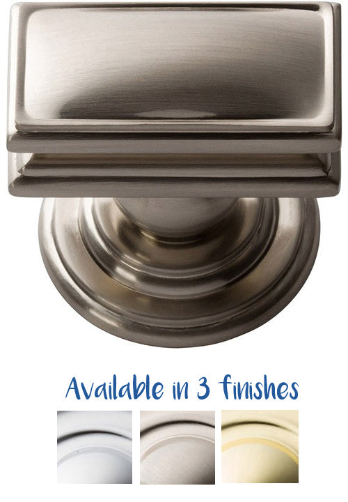 Atlas Campaign Rectangle Knob 1 1/2 Inch-DirectCabinets.com